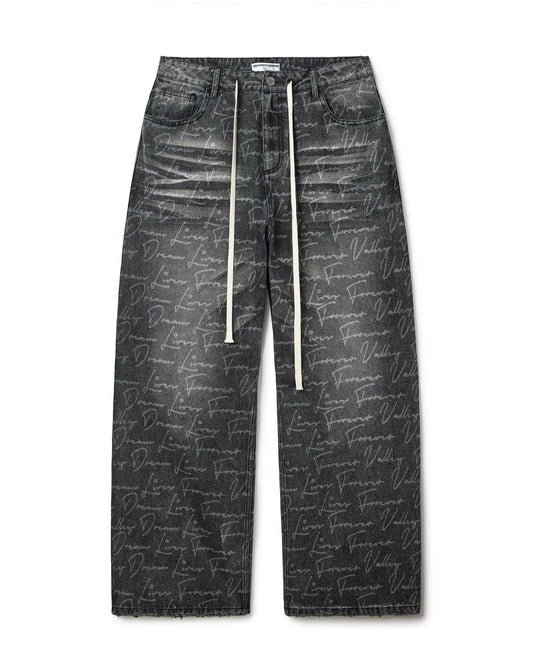 BLACK LETTER TO VALE DENIM